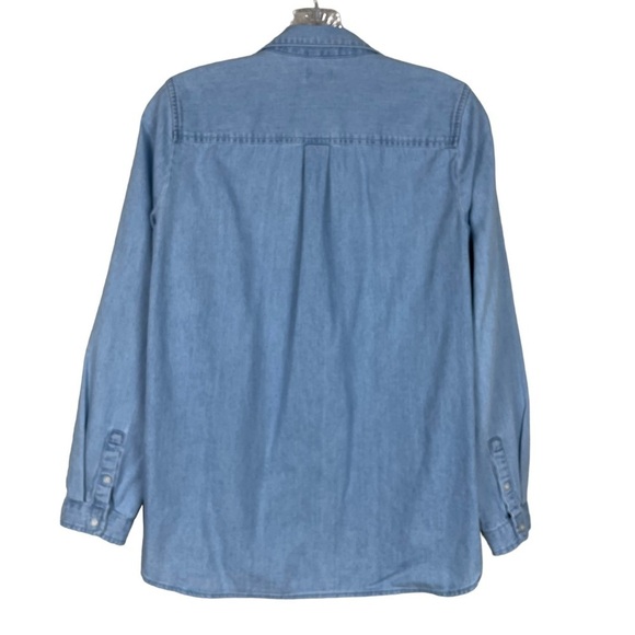 J Crew Chambray Long Sleeve Top - Picture 5 of 9